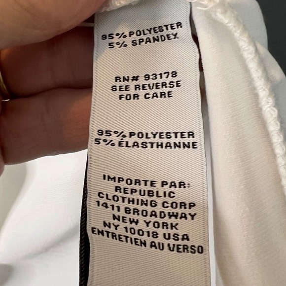 Carmen Marc Valvo White Cap Sleeve Ruched Tank Top Womens XL - Picture 4 of 5